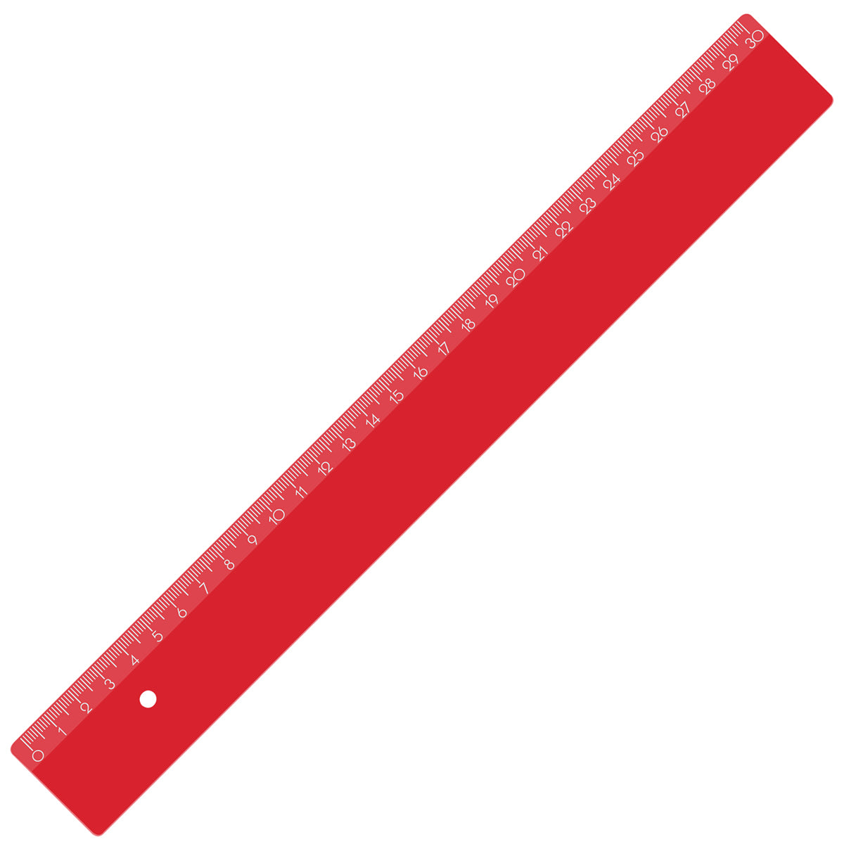 Lineal 30 cm rot