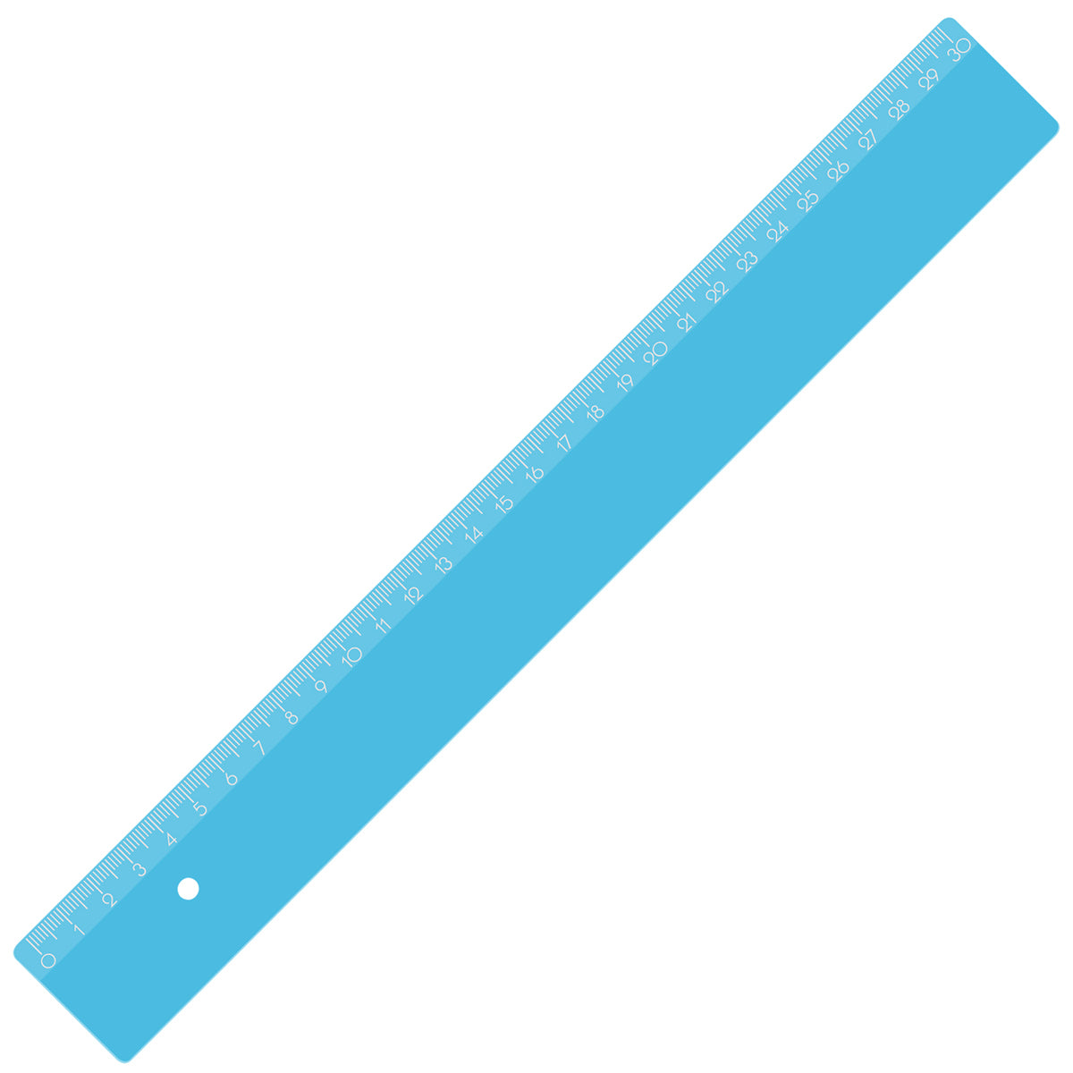 Lineal 30 cm blau