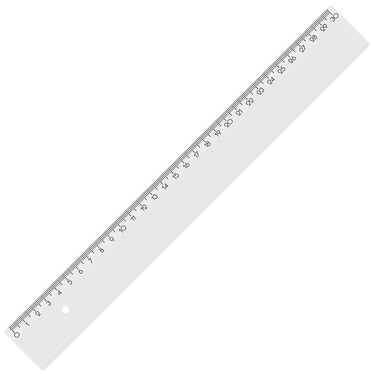 Lineal 30 cm glasklar