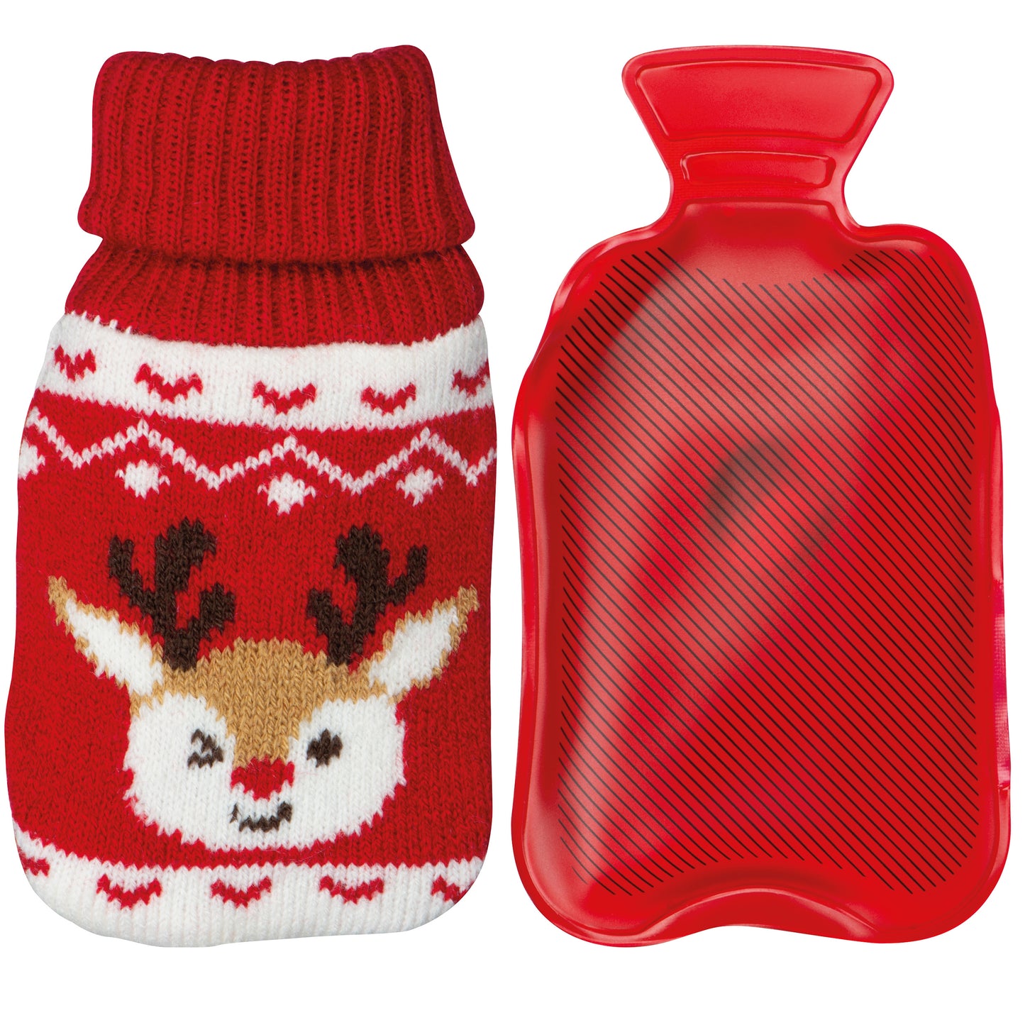 Handwärmer mit weihnachtlichem Stricküberzug  ROMEO