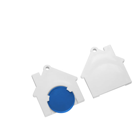 Chiphalter mit 1€-Chip "Haus" blau