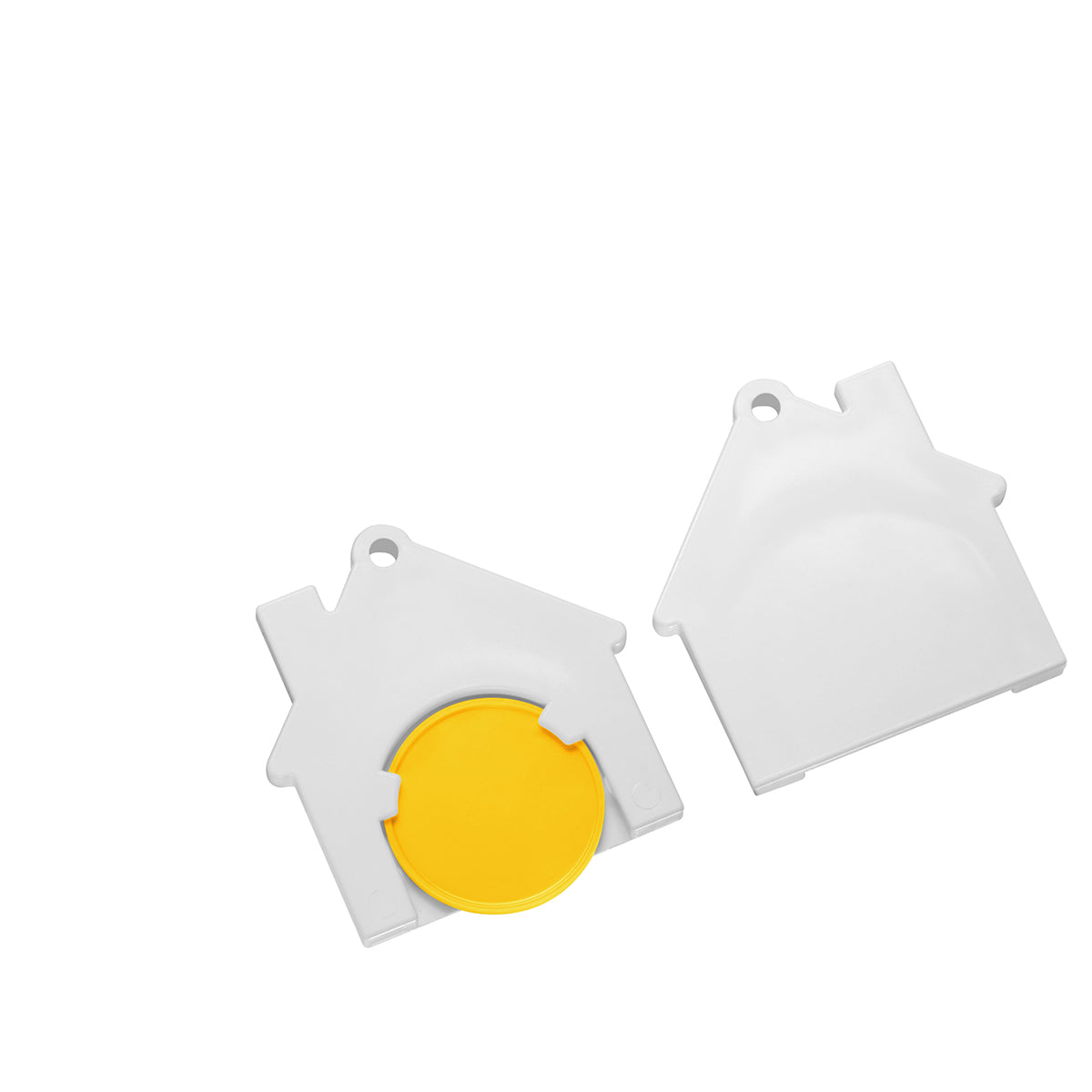 Chiphalter mit 1€-Chip "Haus" gelb