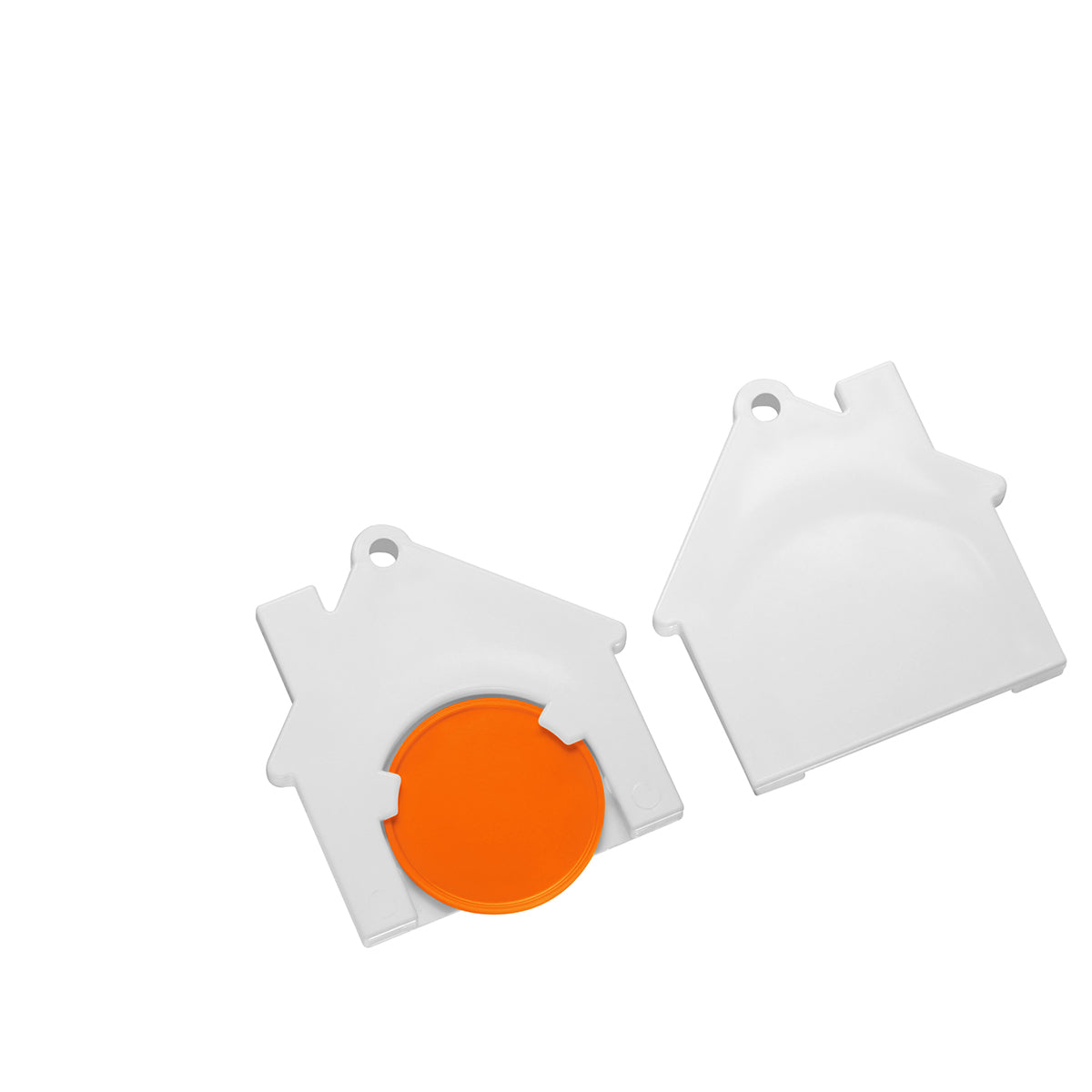 Chiphalter mit 1€-Chip "Haus" orange