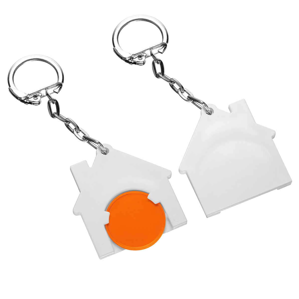 Chiphalter mit 1€-Chip "Haus" orange