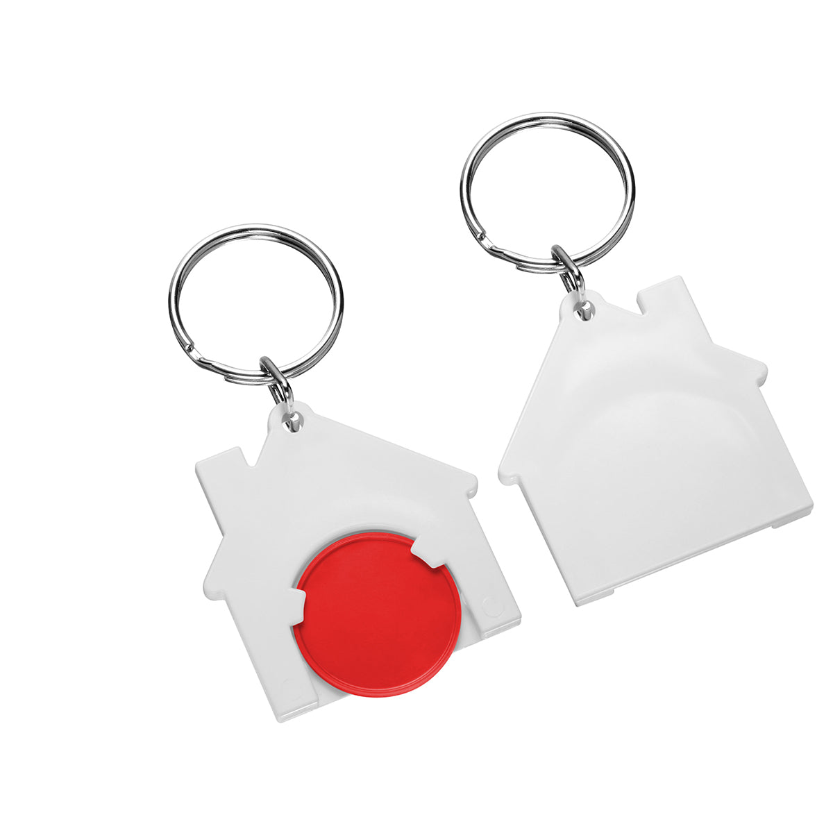 Chiphalter mit 1€-Chip "Haus" rot