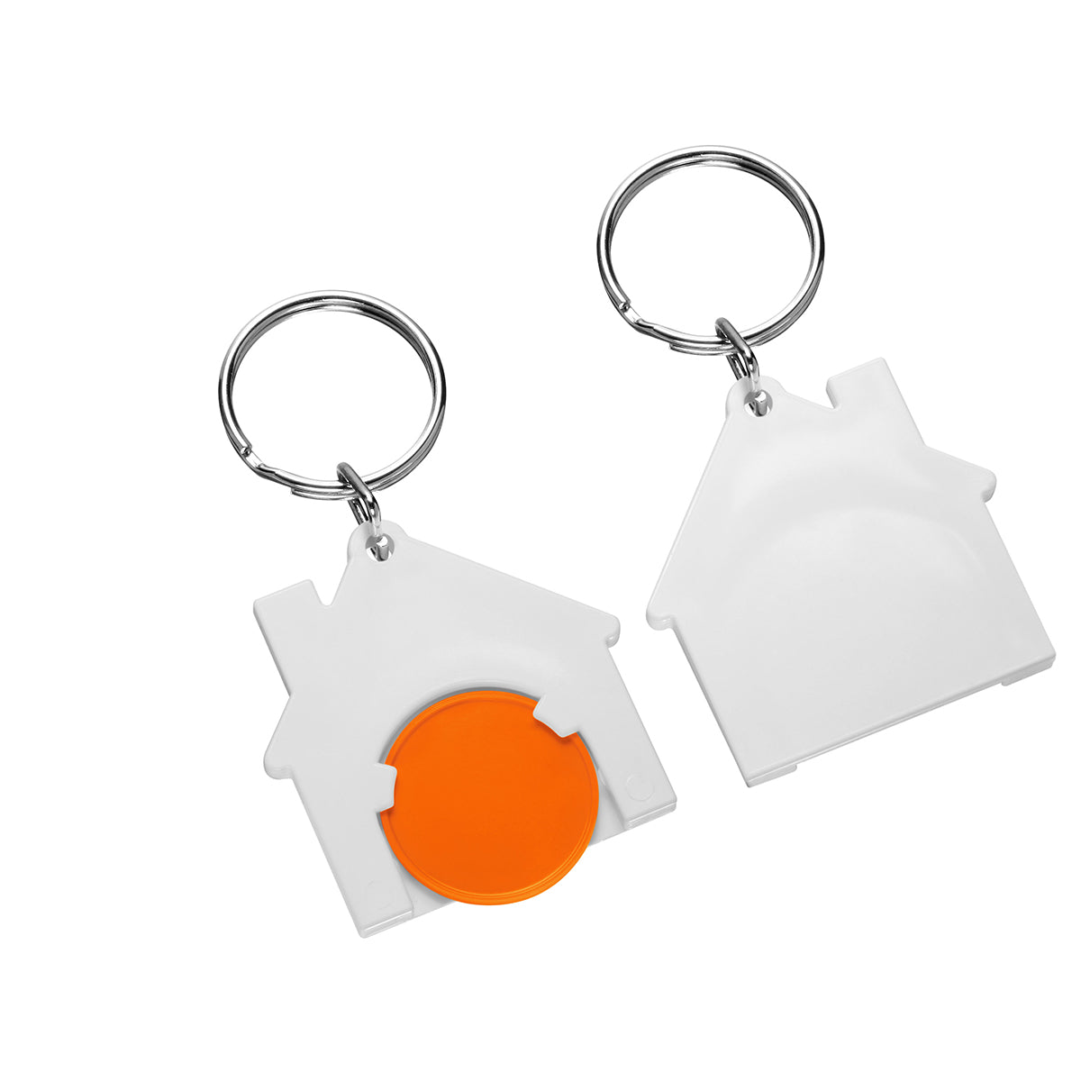 Chiphalter mit 1€-Chip "Haus" orange