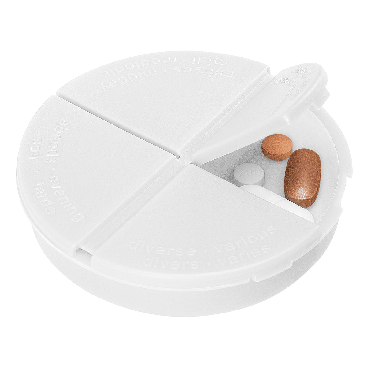 Pillendose "Gamma" weiß