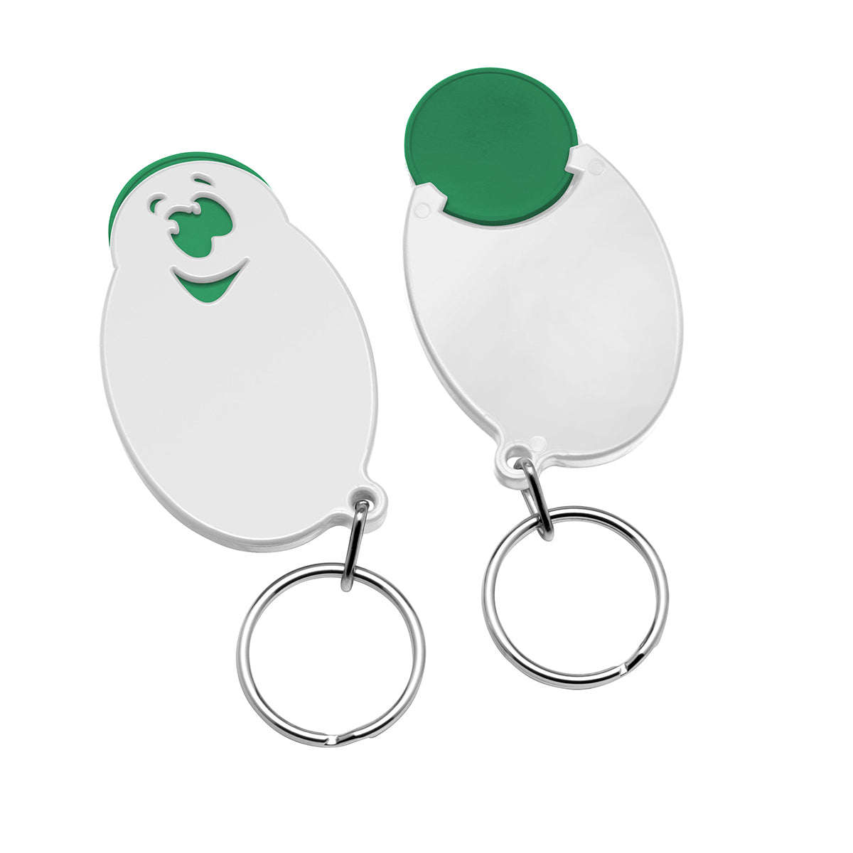 Chiphalter mit 1€-Chip "Gesicht" grün