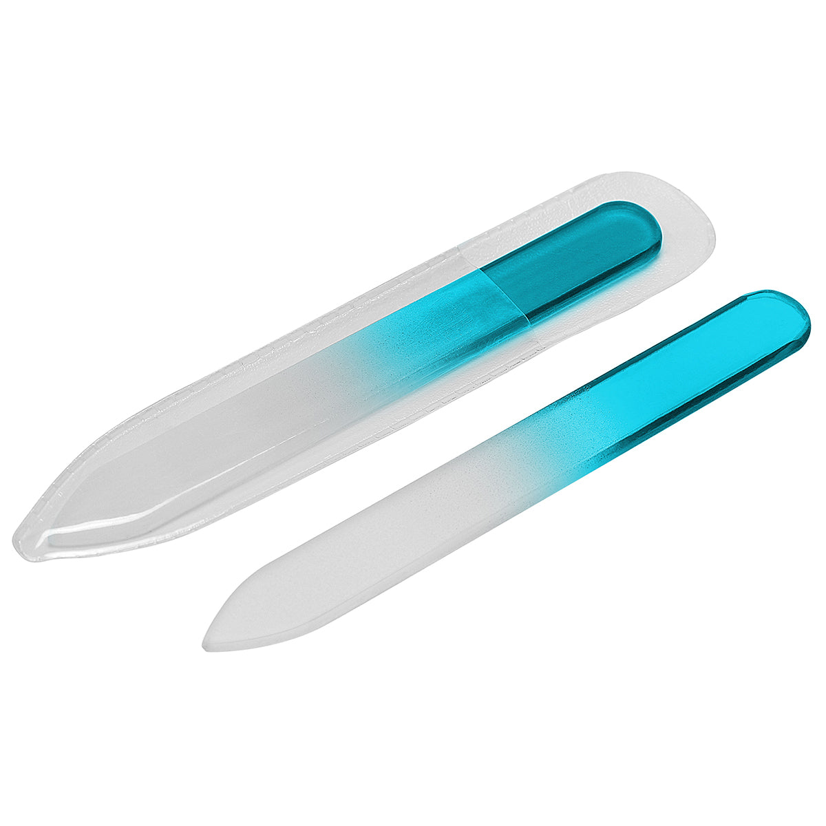 Glasnagelfeile blau-transparent