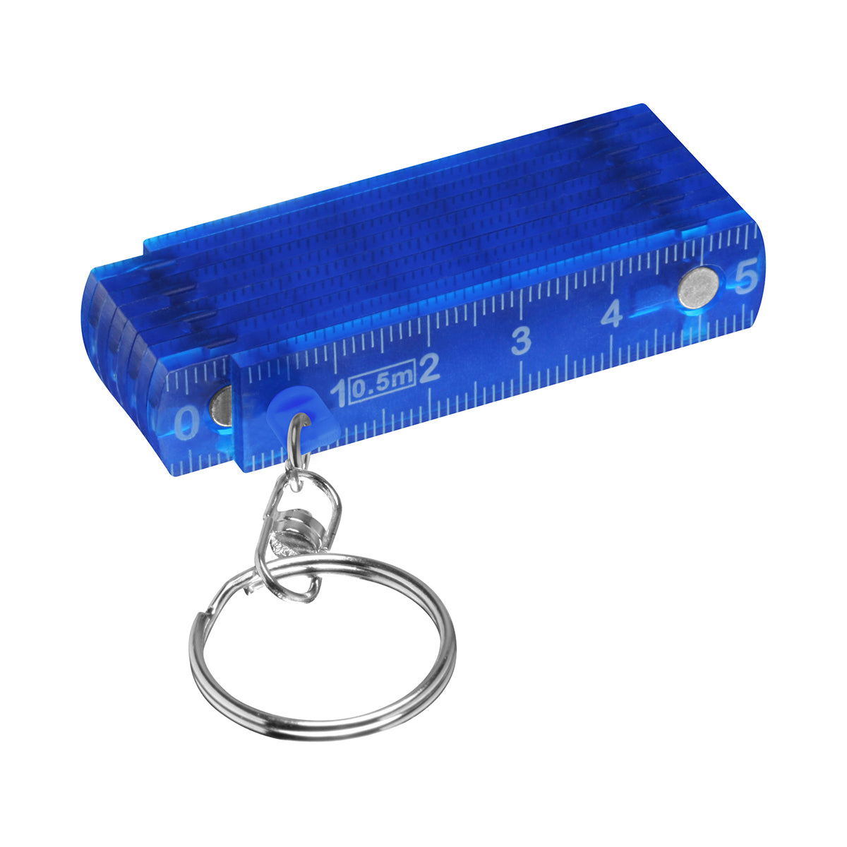 Zollstock Kunststoff, mini blau-transparent