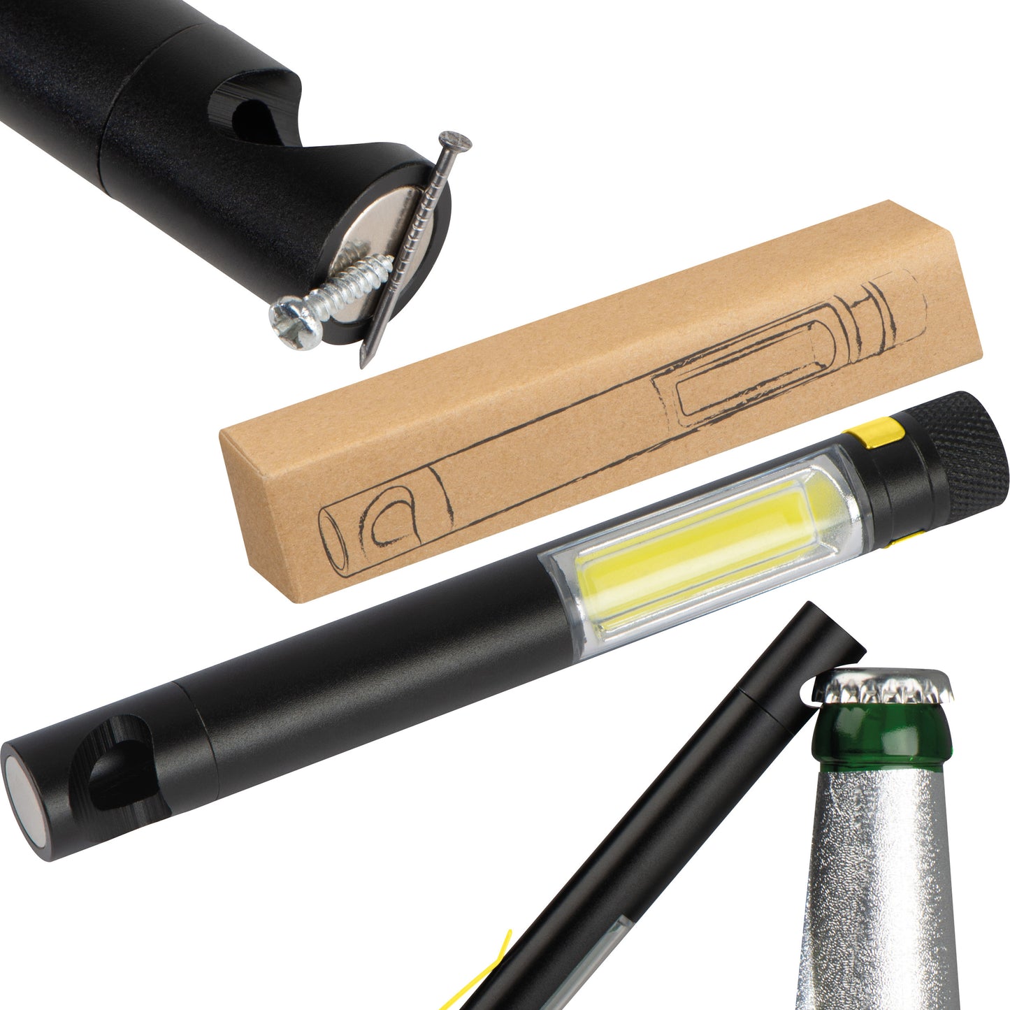 COB Taschenlampe mit Flaschenöffner FRANZISKA
