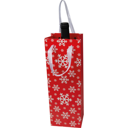 Weihnachtstragetüte aus Papier für eine Flasche ADELHEID
