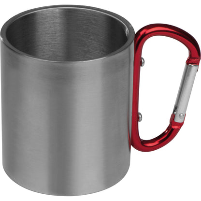 Tasse aus Metall mit Karabinerhaken, 200ml ANGELICA