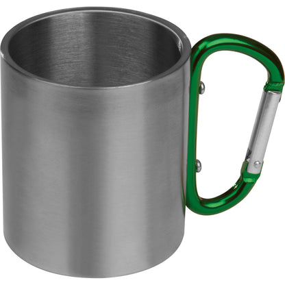 Tasse aus Metall mit Karabinerhaken, 200ml ANGELICA