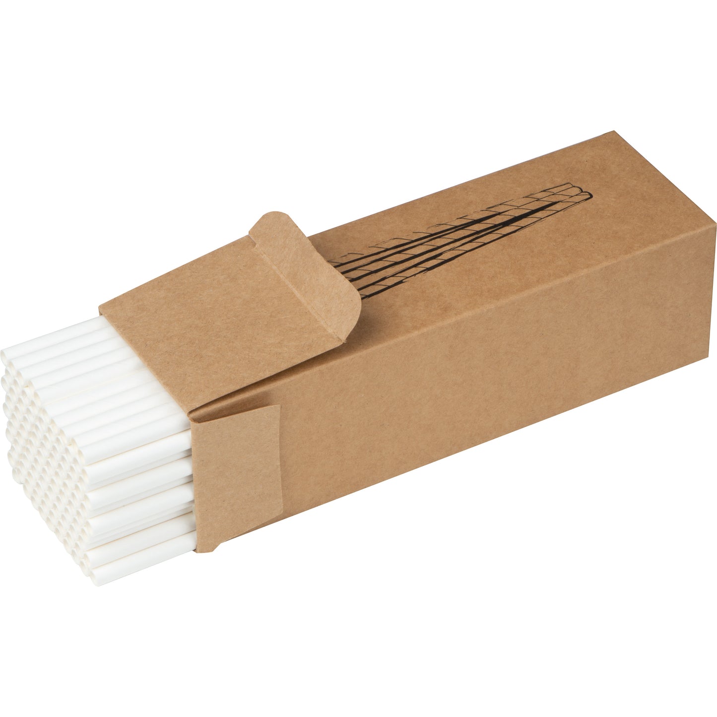 100er Set Trinkhalme aus Papier CARTER