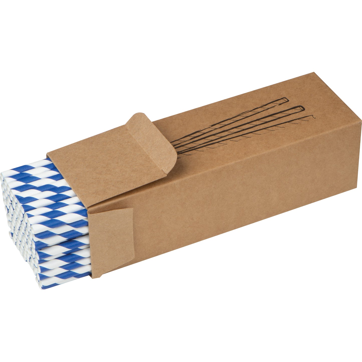 100er Set Trinkhalme aus Papier CARTER