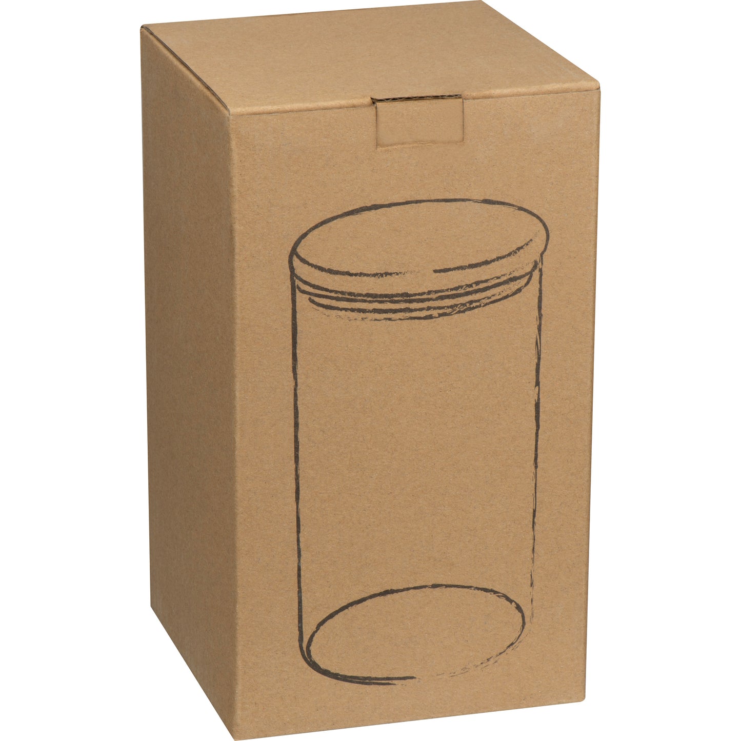 Dose aus Borosilikatglas mit Kiefernholzdeckel 1000ml JAMIE