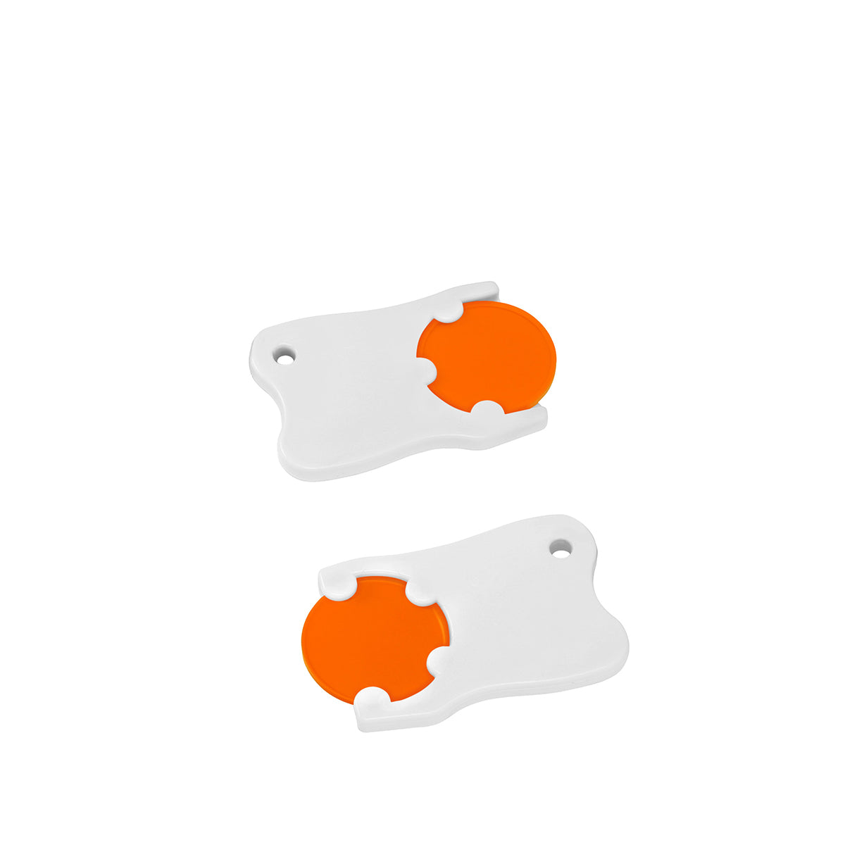 Chiphalter mit 1€-Chip "Zahn" orange