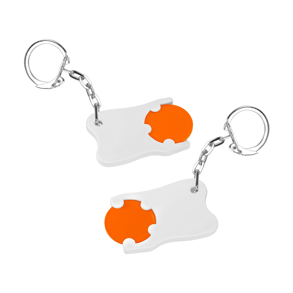 Chiphalter mit 1€-Chip "Zahn" orange