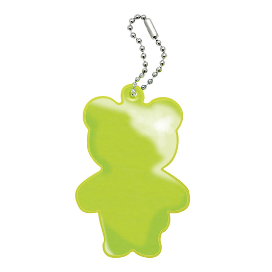 Weich-Reflektor mit Kugelkette, Bär neongelb