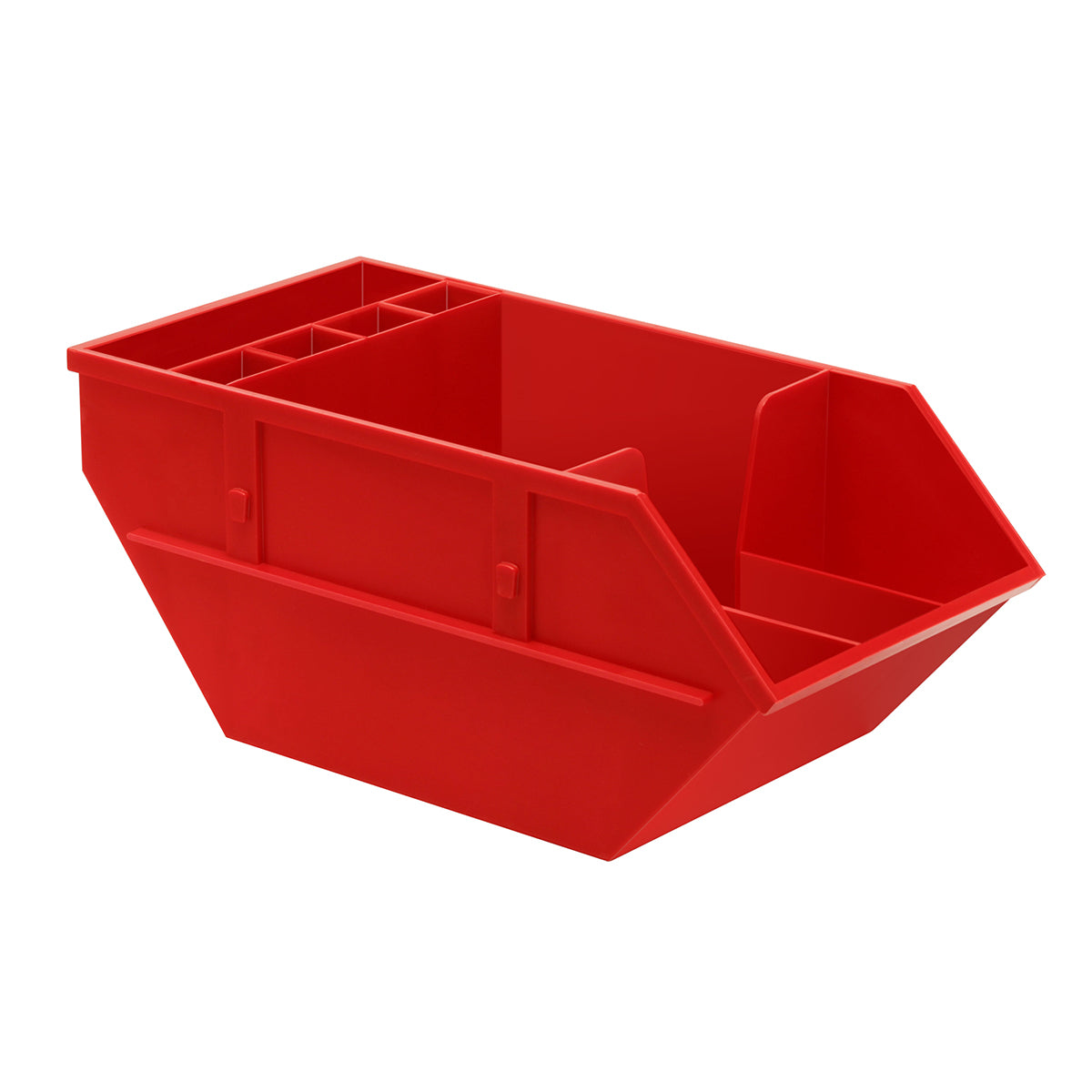 Zettelbox mit Köcher "Container" rot