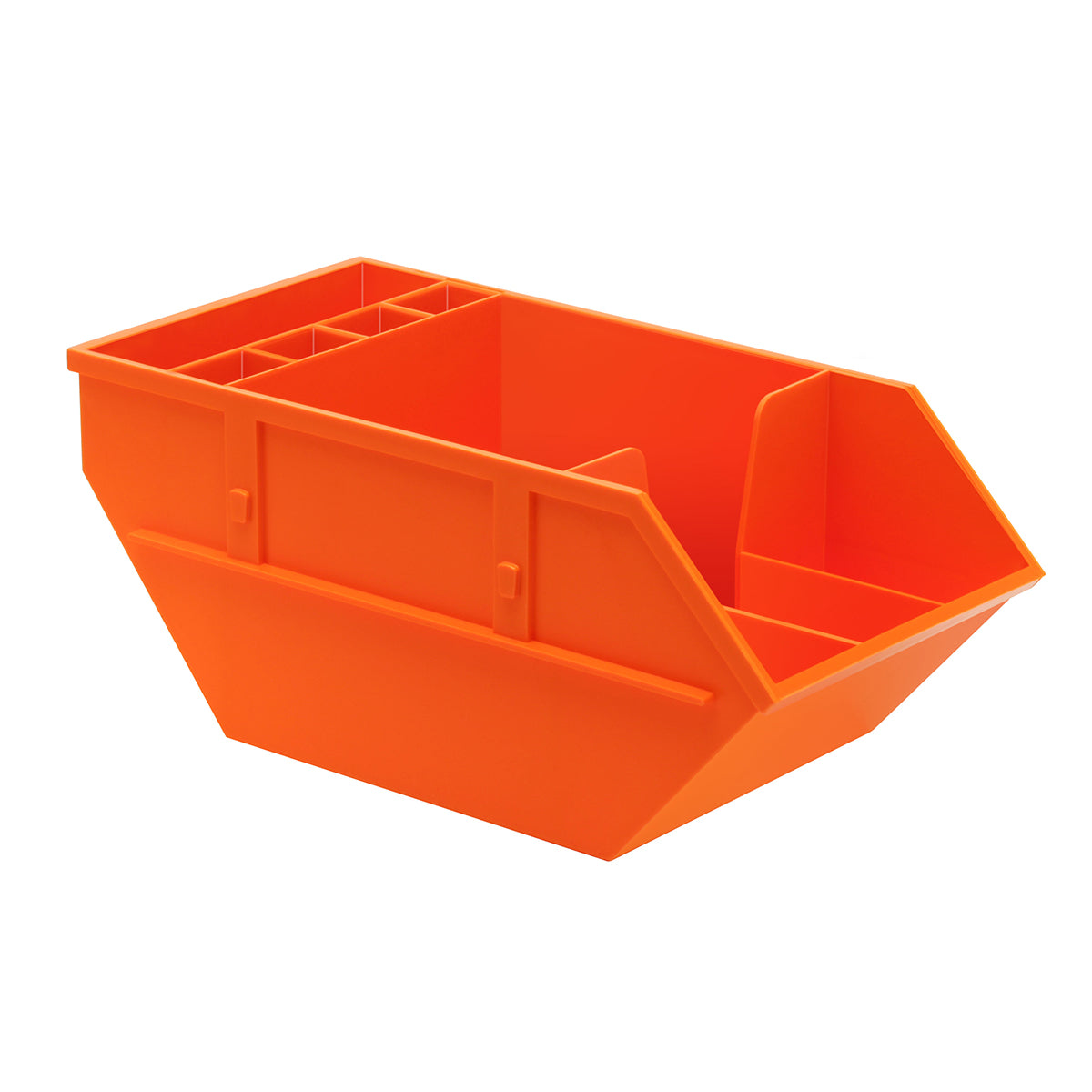 Zettelbox mit Köcher "Container" orange
