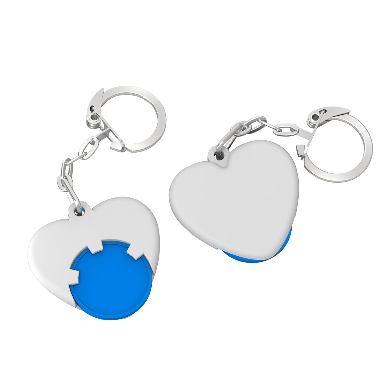 Chiphalter mit 1€-Chip "Herz" blau
