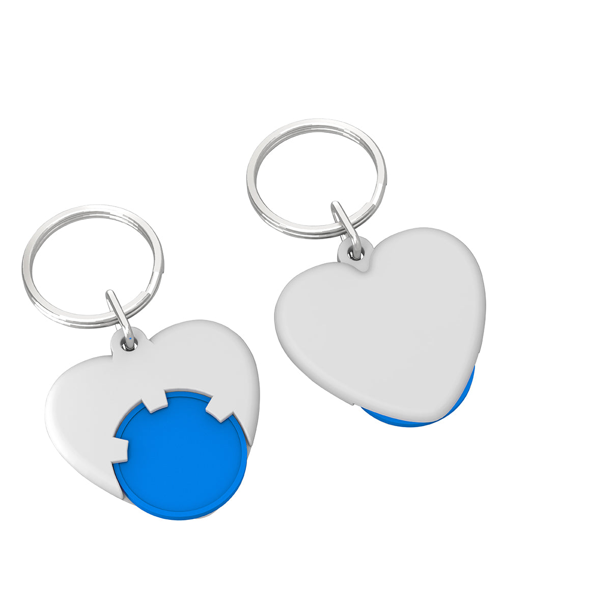 Chiphalter mit 1€-Chip "Herz" blau