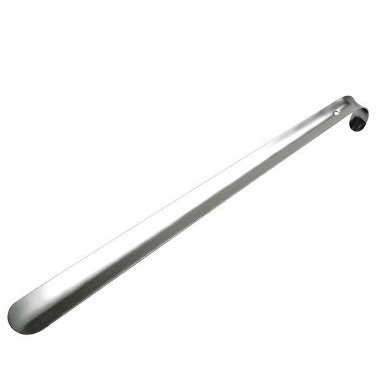 Schuhlöffel Edelstahl, extra lang silber