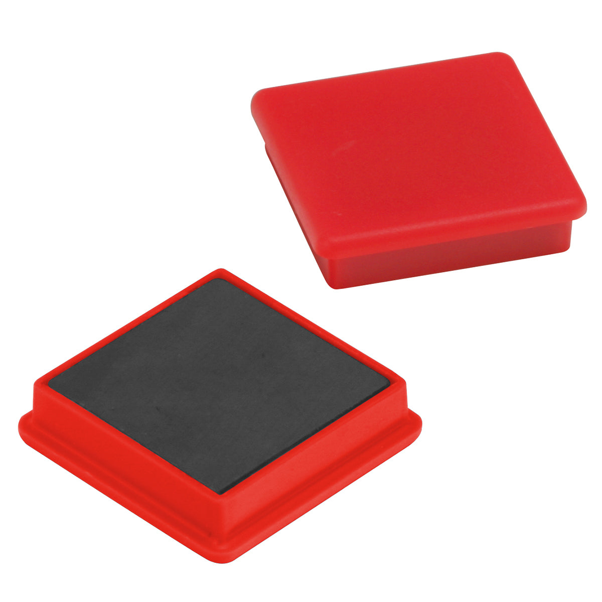 Magnet, quadratisch rot