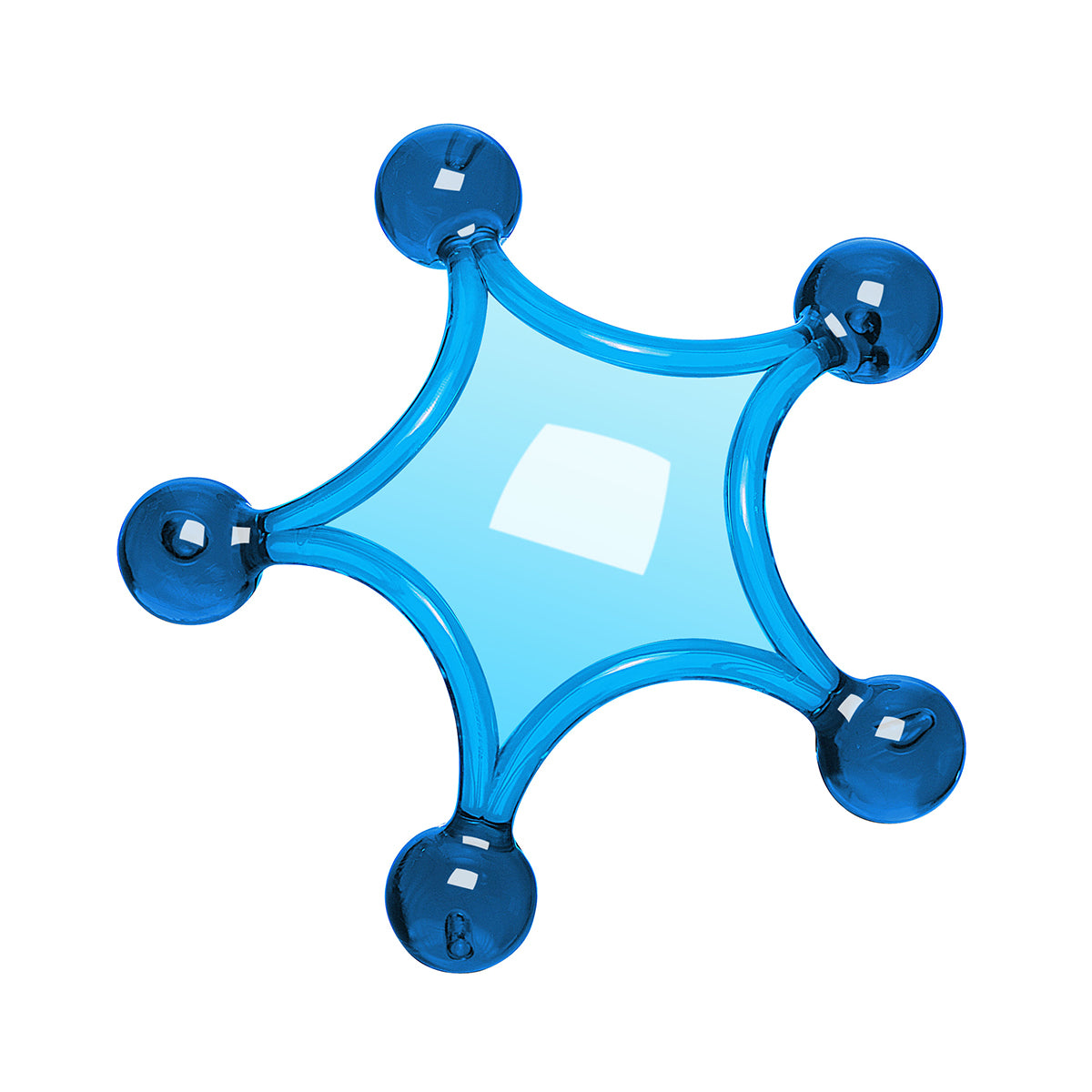Massagestern blau-transparent