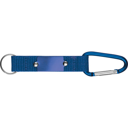 Schlüsselanhänger mit Karabiner und Plättchen aus Metall PHYLLIS