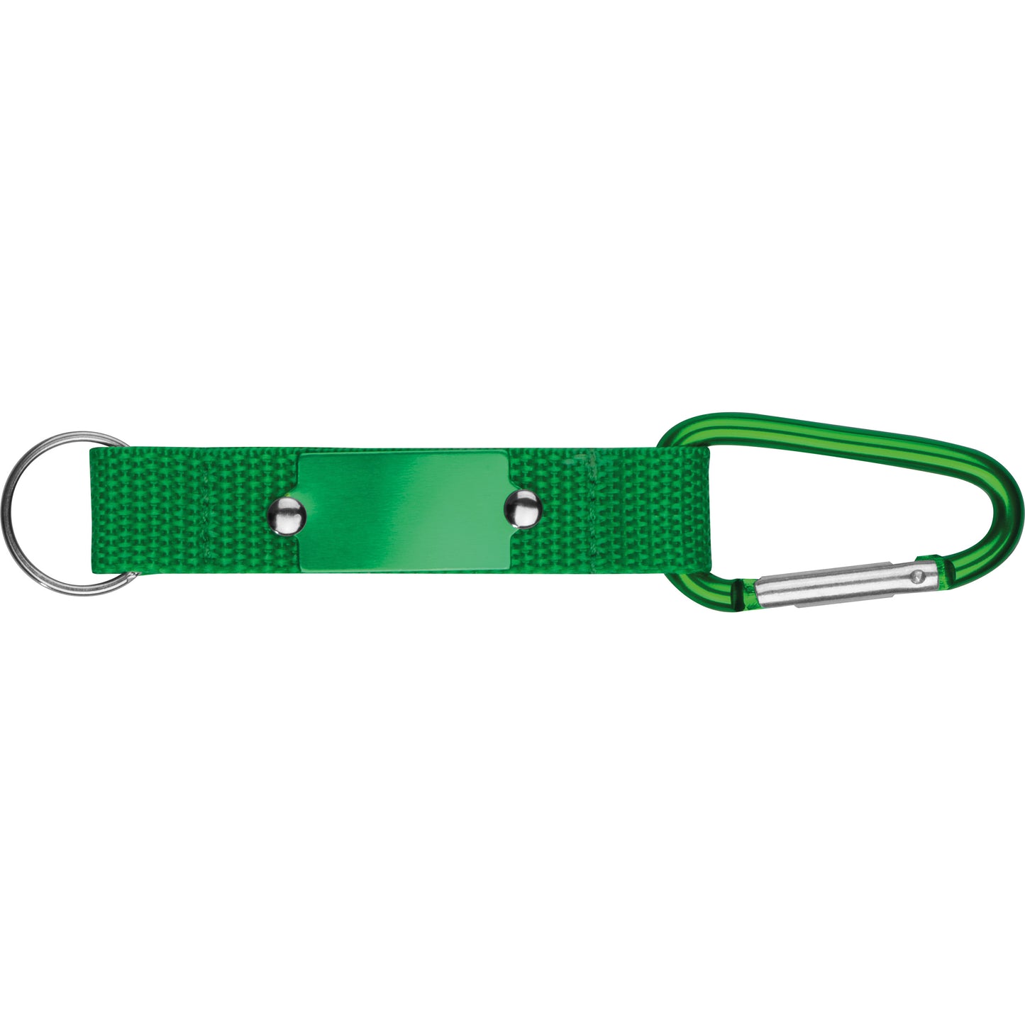 Schlüsselanhänger mit Karabiner und Plättchen aus Metall PHYLLIS