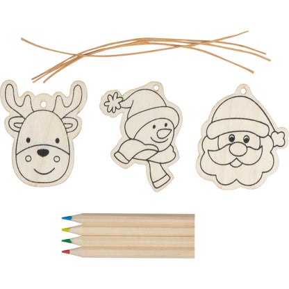 Ausmalbare Christbaumanhänger PABLO