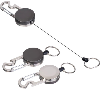 Ausziehbarer Schlüsselanhänger mit Karabiner aus Metall PEGGY