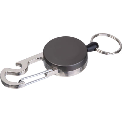 Ausziehbarer Schlüsselanhänger mit Karabiner aus Metall PEGGY