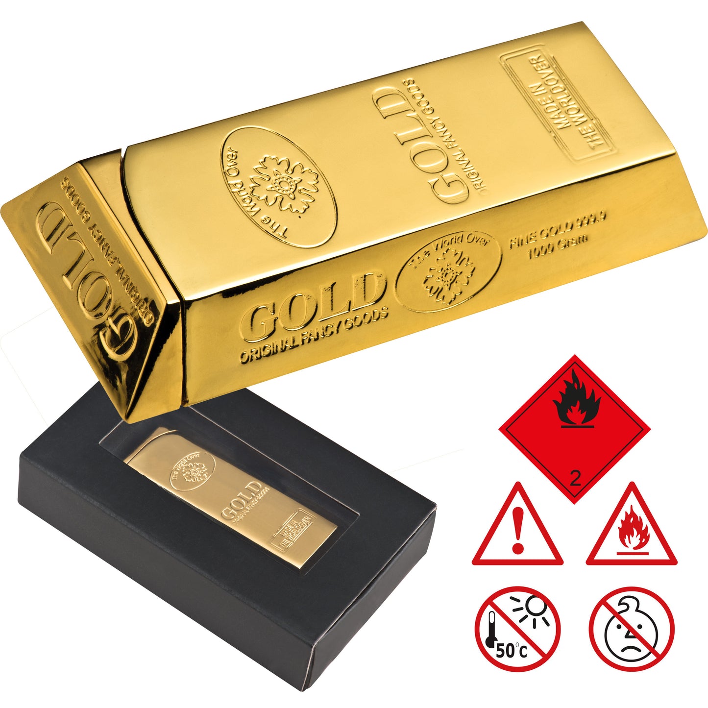 Automatik Feuerzeug "Goldbarren" WHITNEY